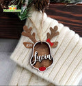 Custom Name Family Rudolph The Red Nosed Reindeer Christmas Ornament