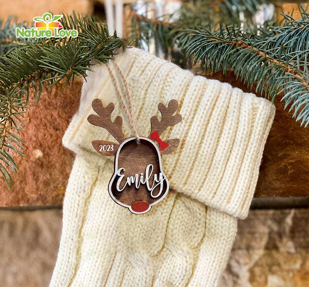 Custom Name Family Rudolph The Red Nosed Reindeer Christmas Ornament