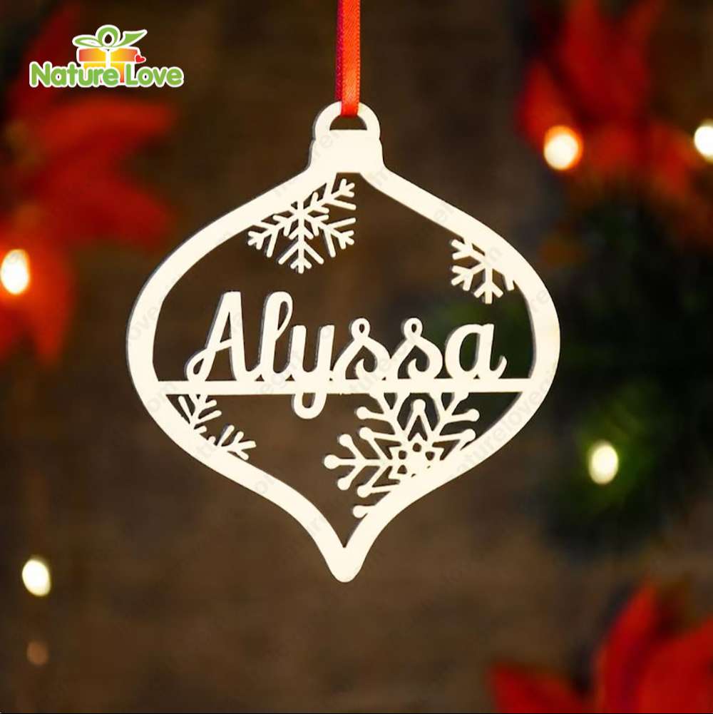 Custom Name On Ornament Christmas Decorations Xmas Tree Ornaments