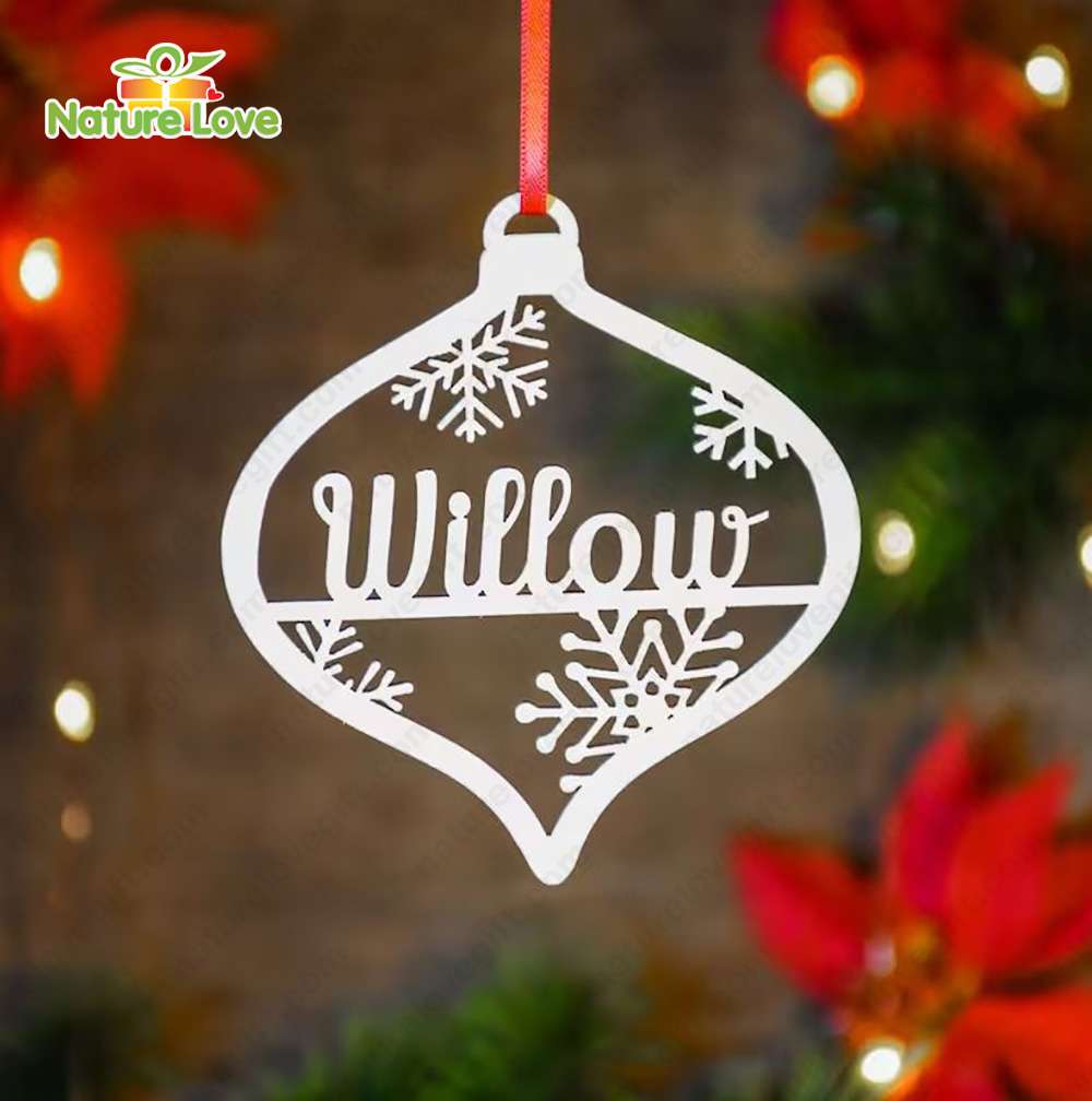 Custom Name On Ornament Christmas Decorations Xmas Tree Ornaments