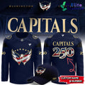Custom Washington Capitals America 250th Anniversary Navy Hockey Jersey