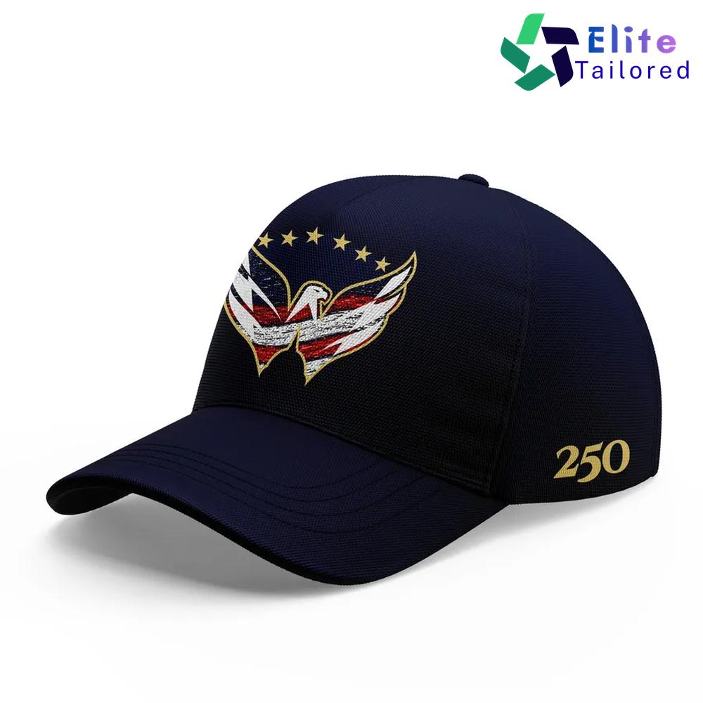 Custom Washington Capitals America 250th Anniversary Navy Hockey Jersey