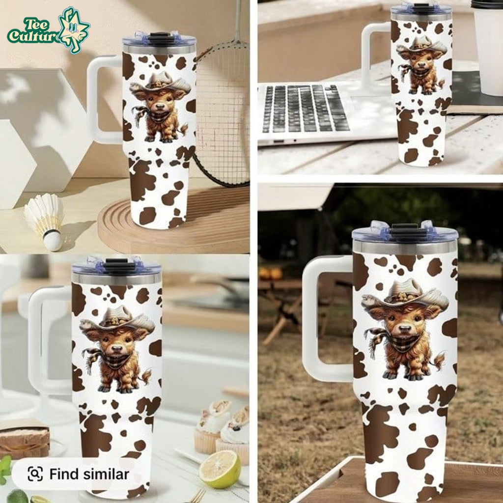 Cute Highland Cow 40oz Tumbler