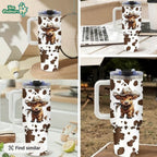 Cute Highland Cow 40oz Tumbler
