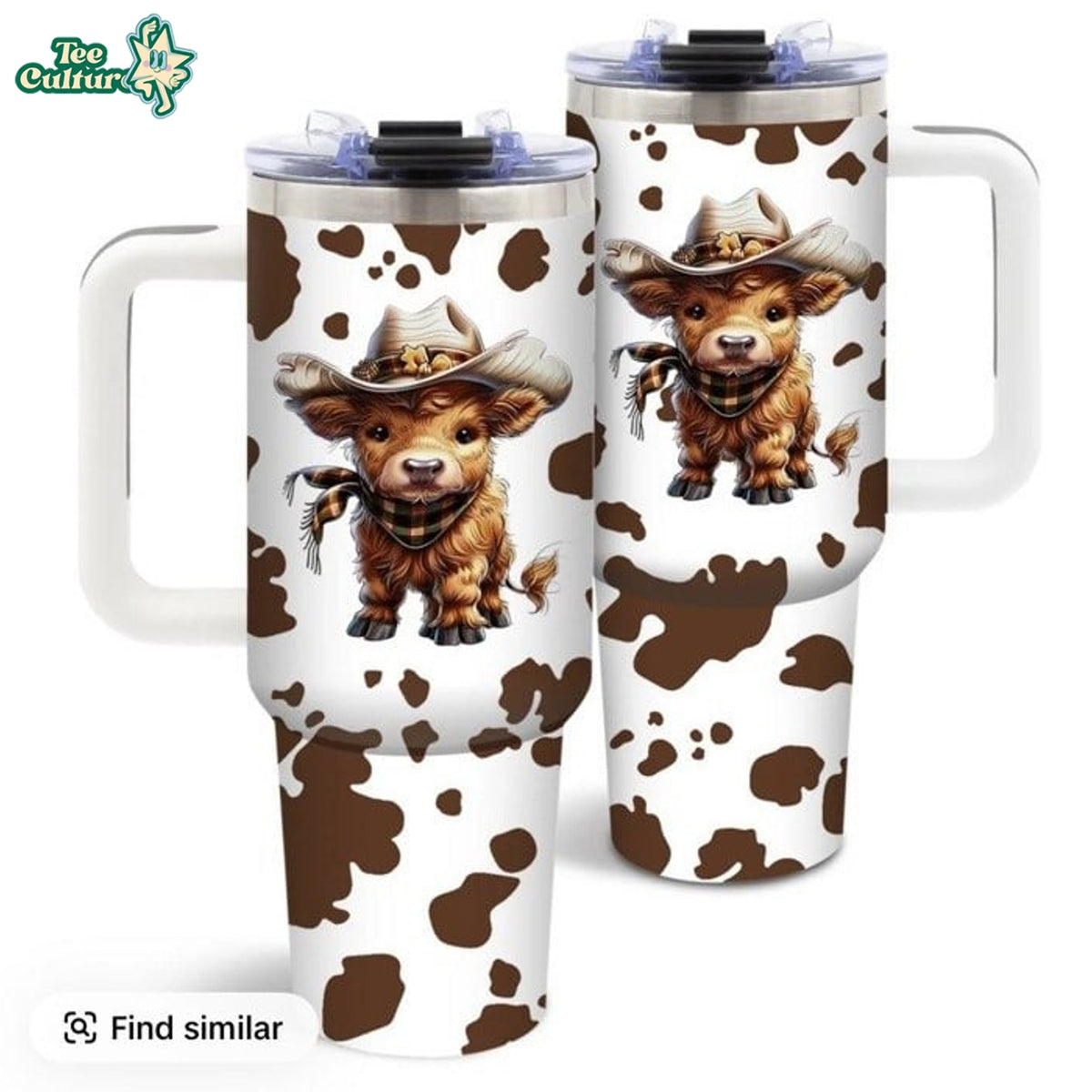 Cute Highland Cow 40oz Tumbler