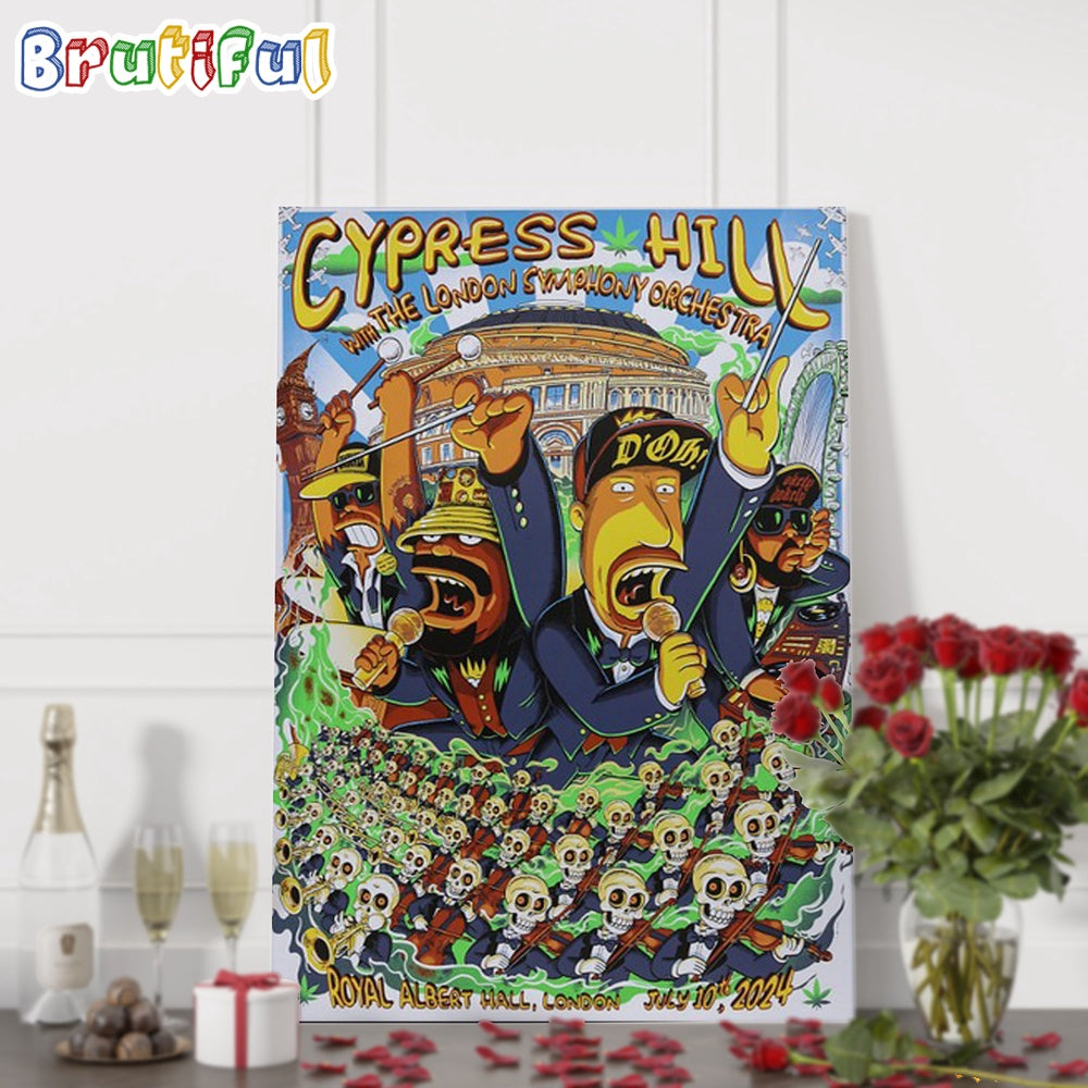 Cypress Hill Band July 10 2024 Royal Albert Hall London Tour Wall Art Poster Canvas