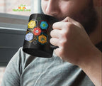 DND Dice Coffee Black Mug DnD Dungeons and Dragons Gift