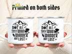 DND Not All Who Wander Lost Enamel Mug DnD Dungeons and Dragons Gift
