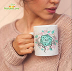 DND Flower Dice 20 Mug DnD Dungeons and Dragons Gift