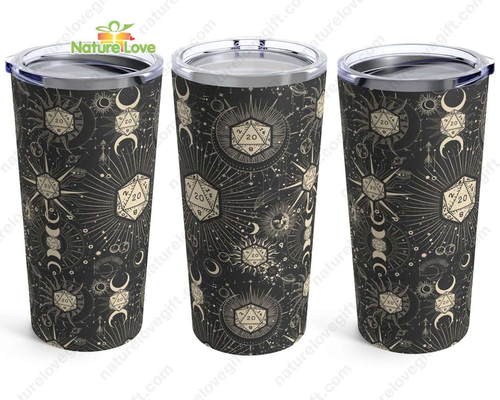 Moon Dice Dungeon Master Tumbler DnD Dungeons and Dragons Gift