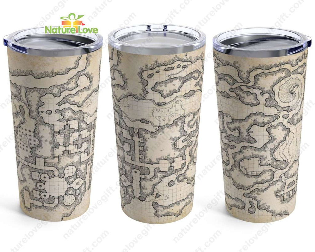 DND Map Cartography Pathfinder Tumbler DnD Dungeons and Dragons Gift
