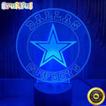 Dallas Cowboys Night Light 3D Illusion LED Lamp Football