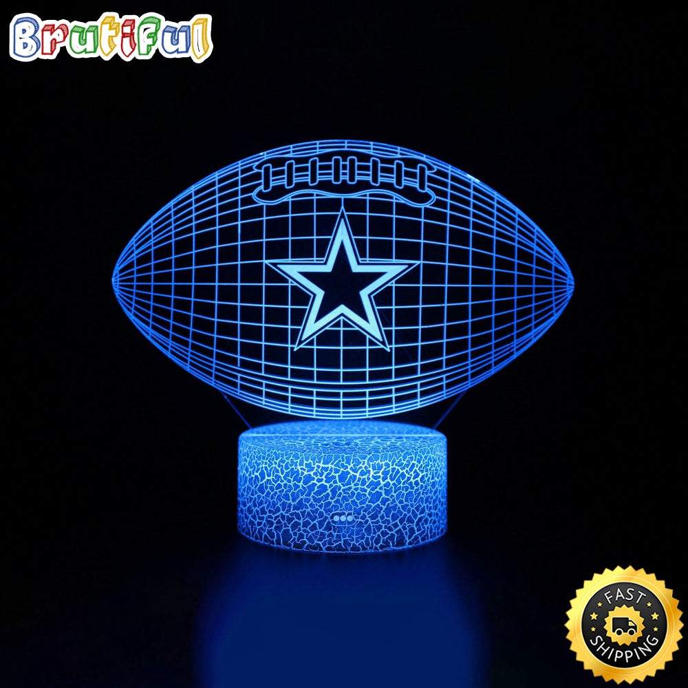 Dallas Cowboys Night Light 3D Illusion LED Lamp For Fans