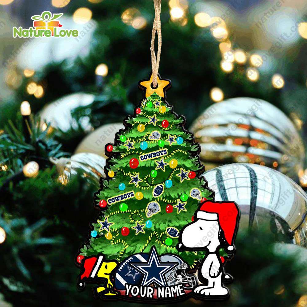 Dallas Cowboys Snoopy Peanuts Custom Christmas Ornament Xmas Tree Decorations