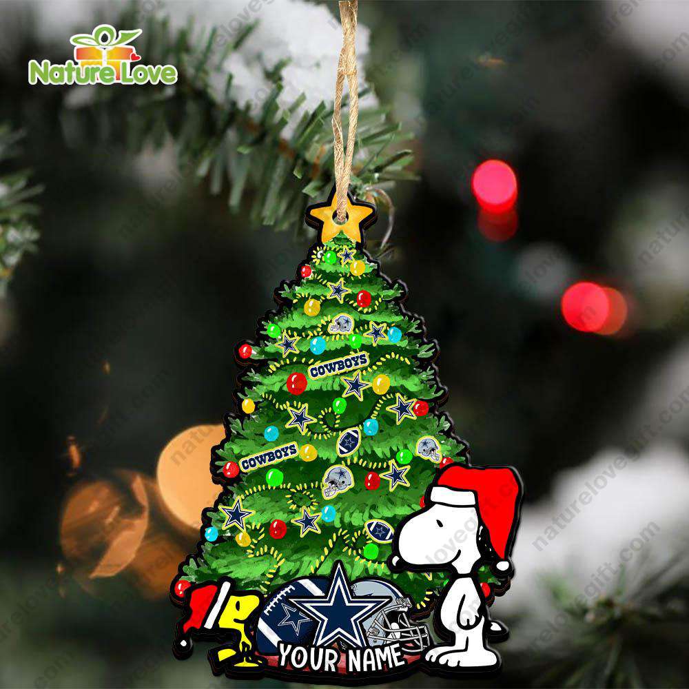 Dallas Cowboys Snoopy Peanuts Custom Christmas Ornament Xmas Tree Decorations