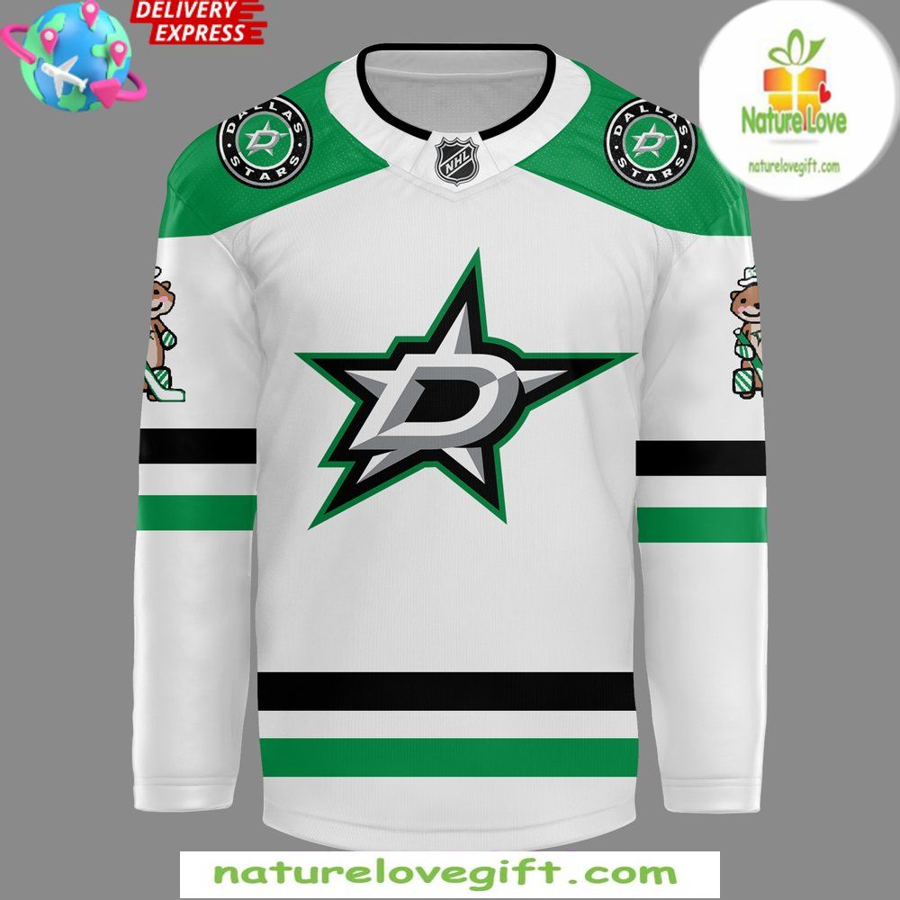 Dallas Stars Jake Oettinger White Away Hockey Jersey