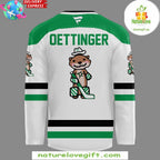 Dallas Stars Jake Oettinger White Away Hockey Jersey