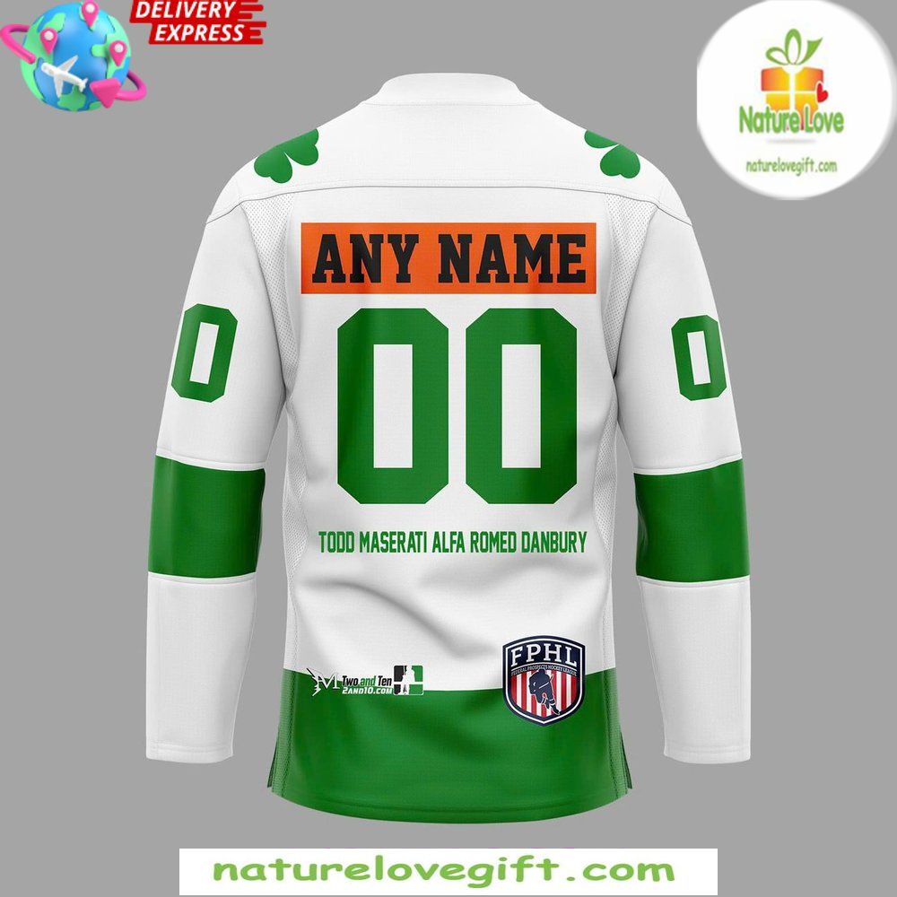Danbury Hat Tricks St Patricks Day 2026 Hockey Jersey