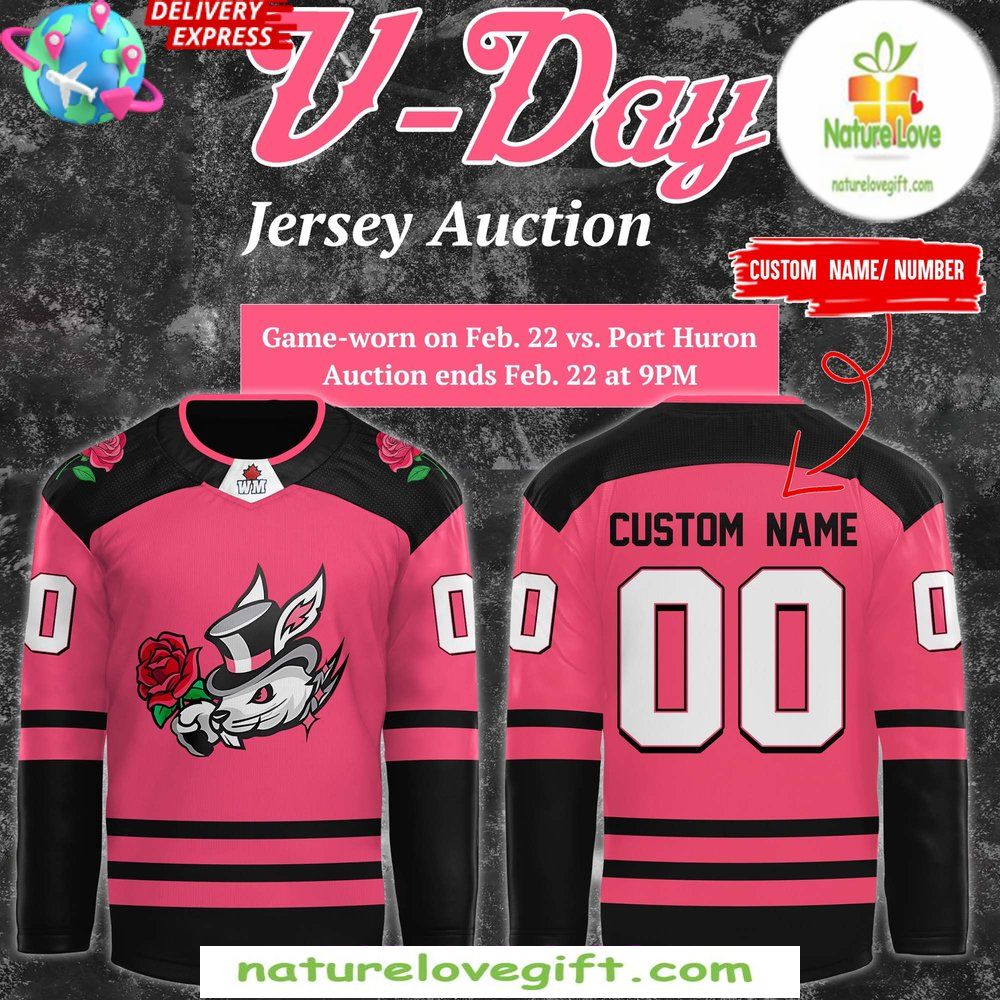 Danbury Hat Tricks 2026 Valentine’s Day Hockey Jersey