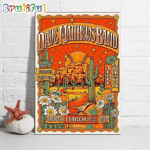 Dave Matthews Band Tempe Beach Park 2024 Poster Canvas