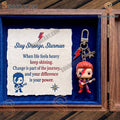 David Bowie Emotional Support Keychain
