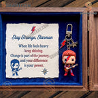 David Bowie Emotional Support Keychain