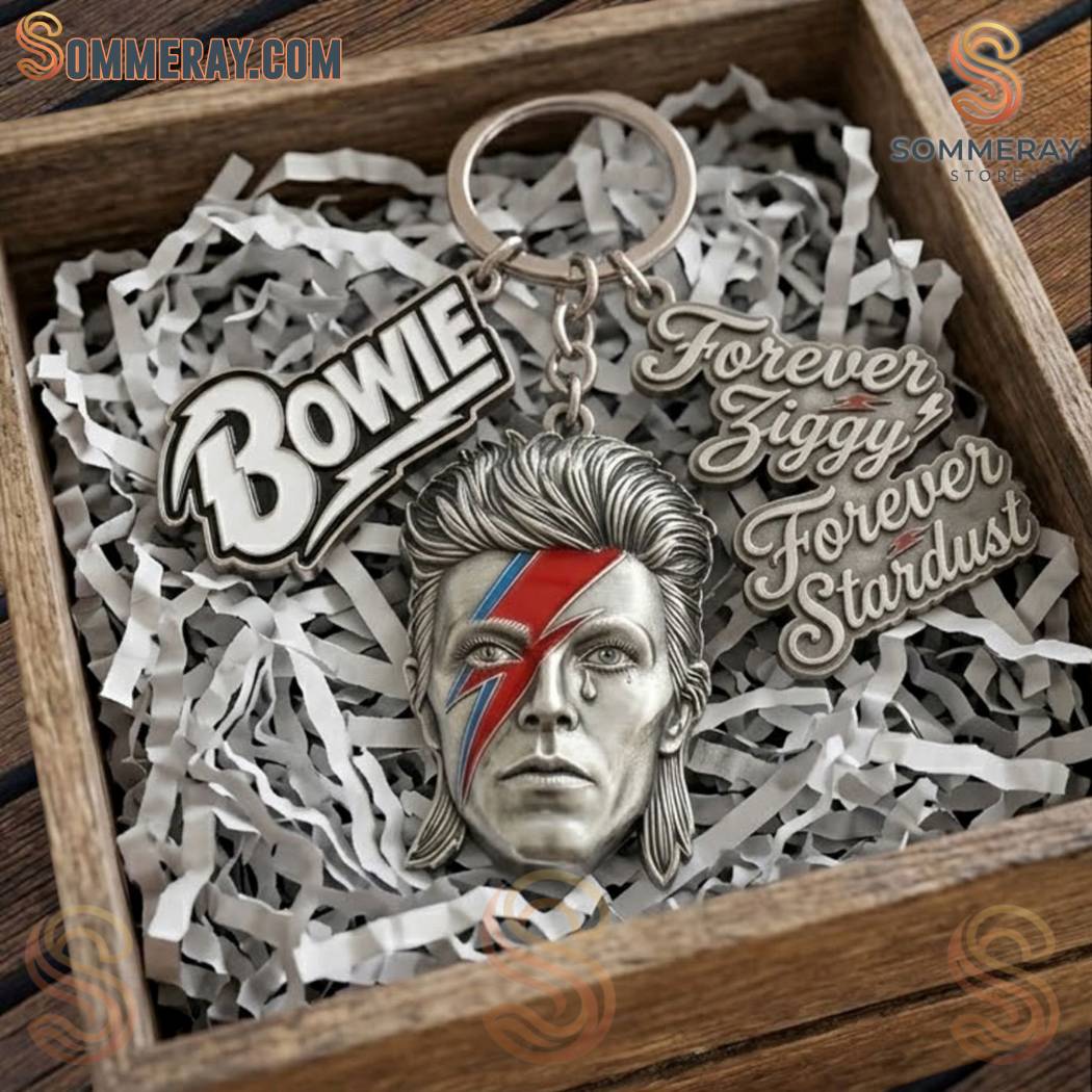 David Bowie Forever Ziggy Forever Stardust Keychain