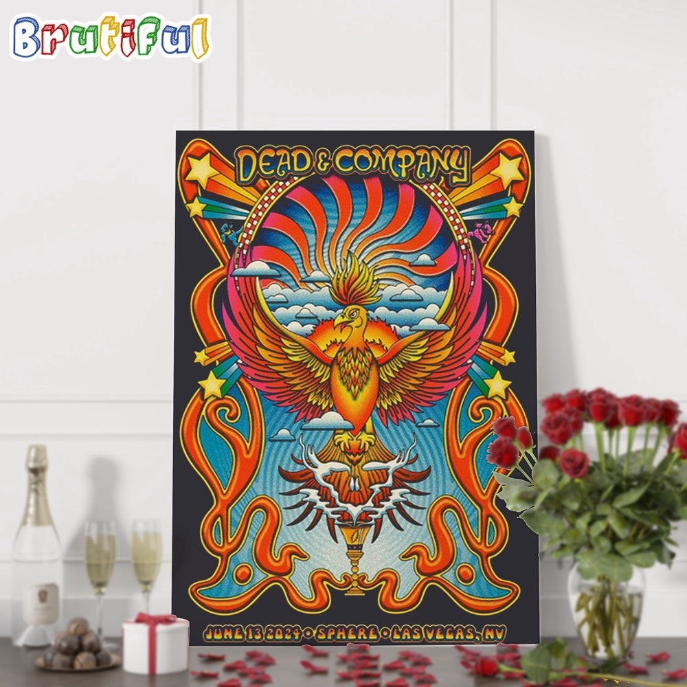 Dead And Company June 2024 Las Vegas Sphere NV Wall Art Poster Canvas