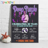 Deep Purple Celebrating 50 years Of Smoke On On The Water 1 More Time Tour Wall Art Poster Canvas