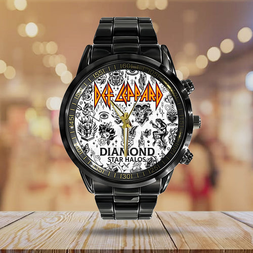 Def Leppard Black Stainless Steel Watch – TANTN17837
