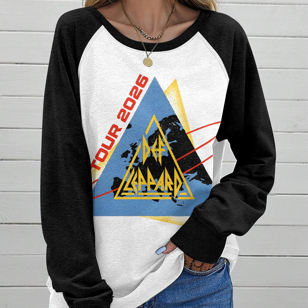 Def Leppard Tour 2026 Round Neck Raglan Sleeve Sweatshirt – TANTN24679