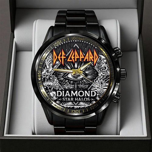 Def Leppard Black Stainless Steel Watch – TANTN17835
