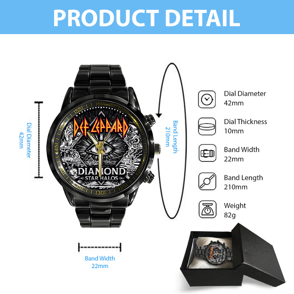 Def Leppard Black Stainless Steel Watch – TANTN17835