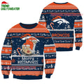 Denver Broncos Merrykissmyass Funny Santa Claus Christmas Ugly Sweater
