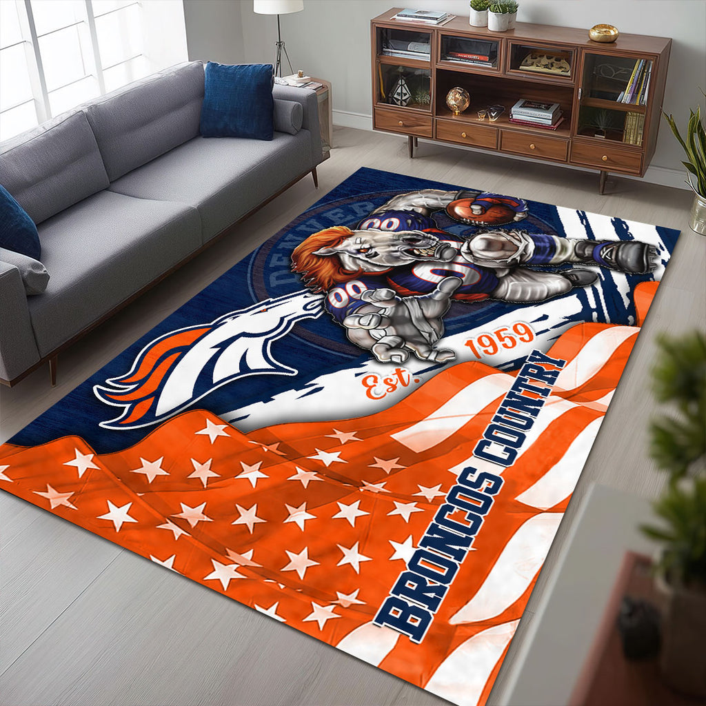 Denver Broncos Rectangular Rug – HOATT13159