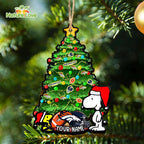 Denver Broncos Snoopy Peanuts Custom Christmas Ornament Xmas Tree Decorations