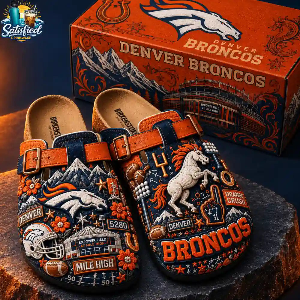 Denver Broncos Suede Clogs