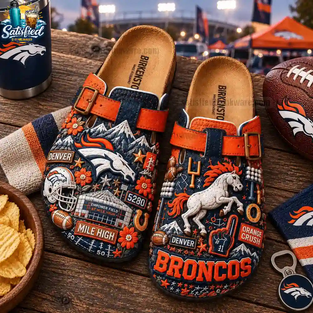Denver Broncos Suede Clogs