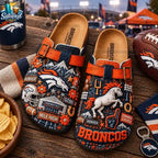 Denver Broncos Suede Clogs