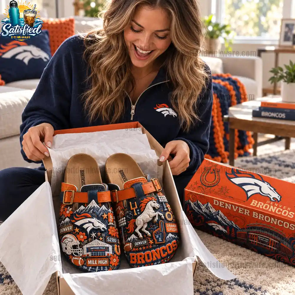 Denver Broncos Suede Clogs