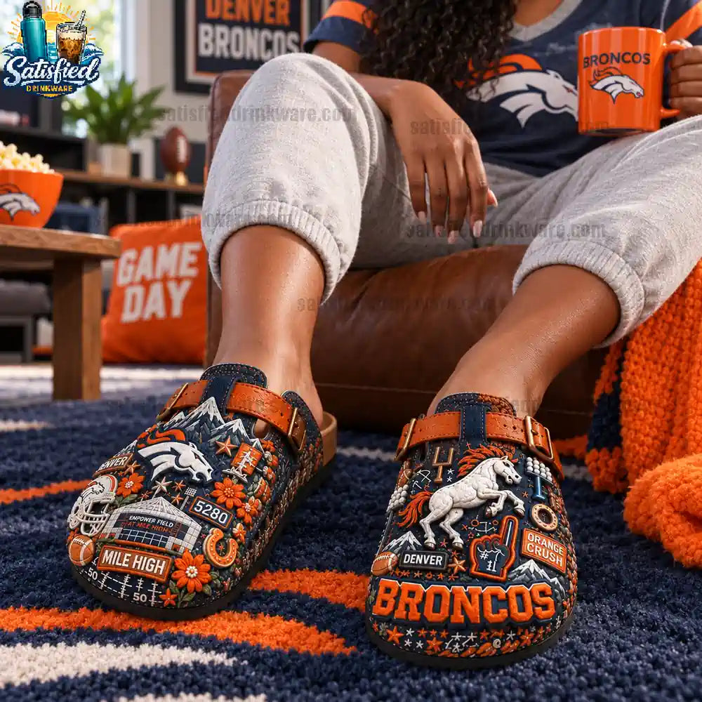 Denver Broncos Suede Clogs