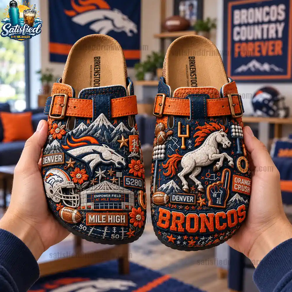 Denver Broncos Suede Clogs