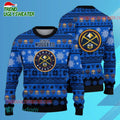 Denver Nuggets Snowfall Hoops Ugly Christmas Sweater