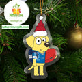 Detroit Lions Bluey Lucky Christmas NFL Acrylic Christmas Tree Decoration Ornament