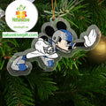 Detroit Lions Disney Mickey Mouse NFL Xmas Acrylic Christmas Tree Decor Ornament