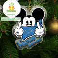 Detroit Lions Mickey Haters Gonna Hate NFL Acrylic Christmas Tree Decor Ornament