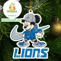 Detroit Lions Mickey Mouse Nike NFL Christmas Tree Decor Ornament