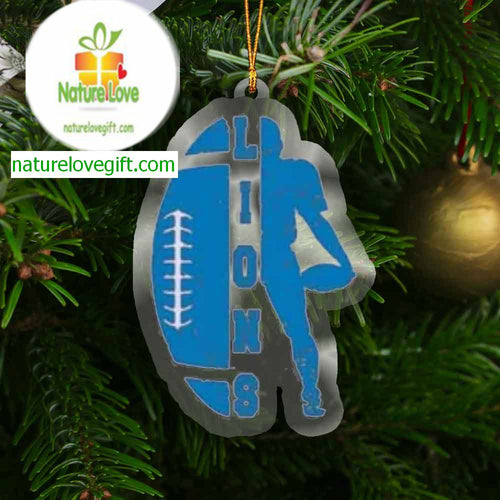 Detroit Lions NFL Player Acrylic Christmas Tree Decor Ornament