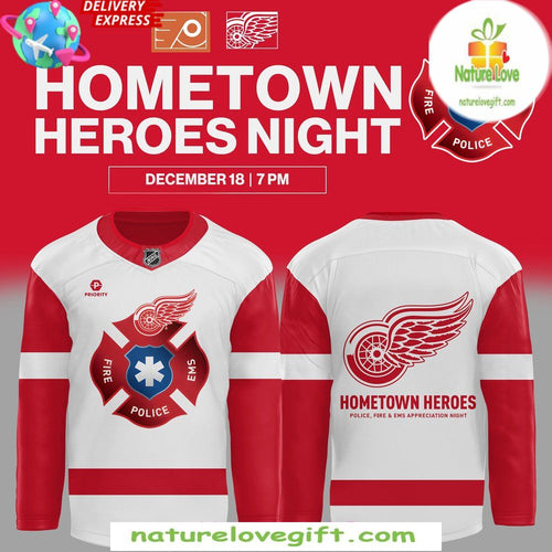 Detroit Red Wings Hockey Jersey Hometown Heroes Night Special