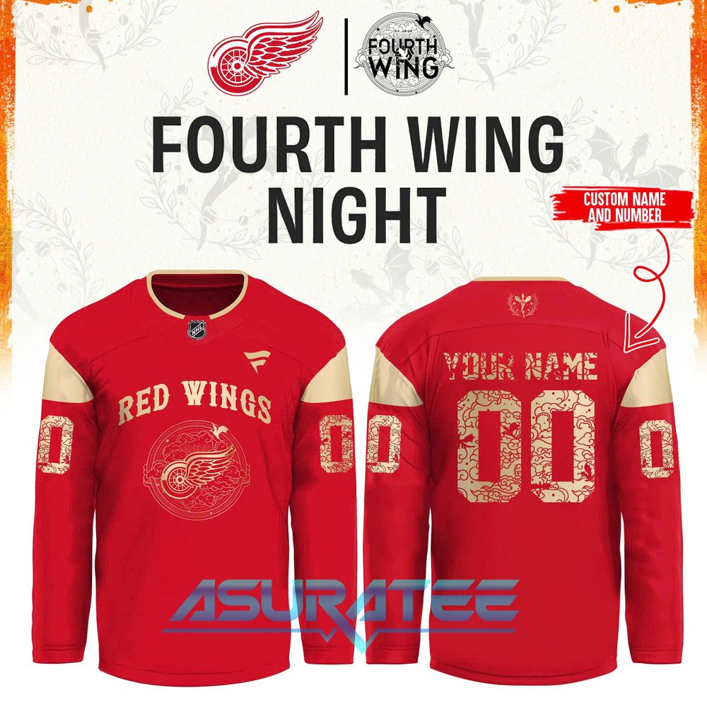 Detroit Red Wings x Fourth Wing Night 2026 Hockey Jersey